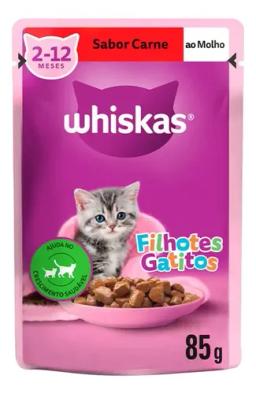 Sachê Whiskas Filhote Carne ao Molho 85g
