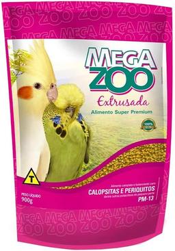Ração Extrusada Megazoo Calopsitas e Periquit | PM13, 900G