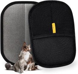 Luva Removedora de Pelos Pet Escova Dupla | para Cães e Gatos, Reutilizável, Estática