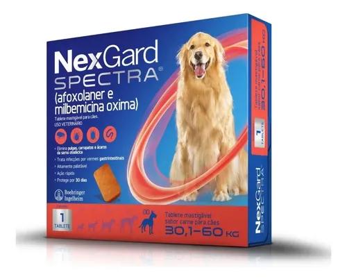 NexGard Spectra Antipulgas e Vermífugo Cães 30,1 a 60kg