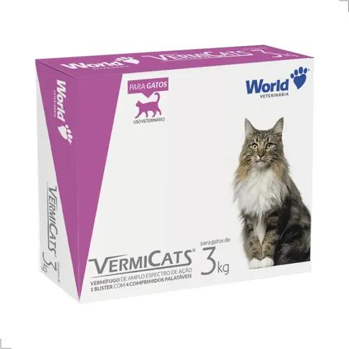 Vermífugo para Gatos VermiCats Pipeta 01-12kg (4 comprimidos)