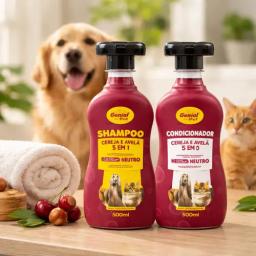 Shampoo e Condicionador Hipoalergênico Genial Pet 500ml