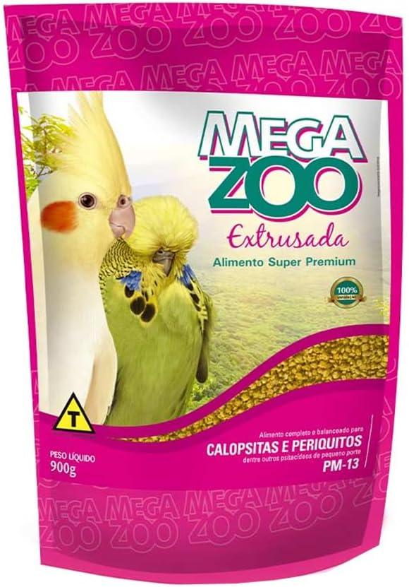 Ração Extrusada Megazoo Calopsitas e Periquit | PM13, 900G