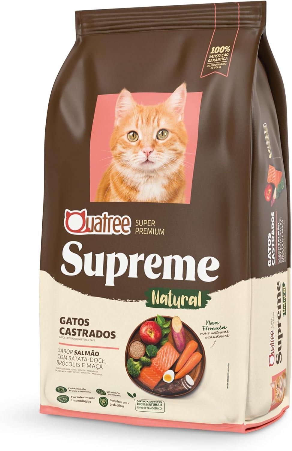 Ração Quatree Supreme para Gatos Castrados Salmao | 10.1kg